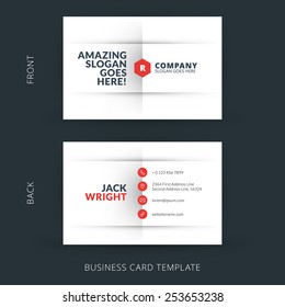 Vector modern creative and clean business card template. Flat design