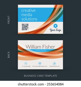 Vector modern creative and clean business card template. Flat design
