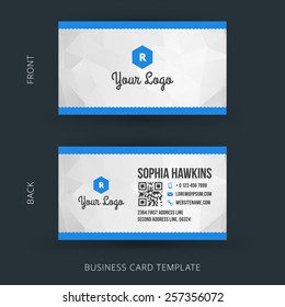 Vector modern creative and clean business card template. Flat design