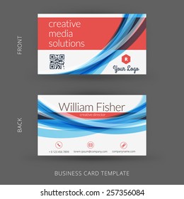 Vector modern creative and clean business card template. Flat design