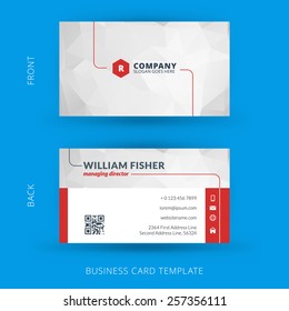 Vector modern creative and clean business card template. Flat design