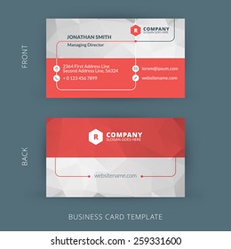 Vector modern creative and clean business card template. Flat design