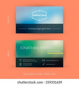 Vector modern creative and clean business card template. Flat design