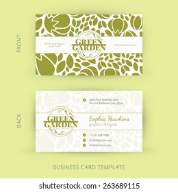 Vector modern creative and clean business card template. Flat design