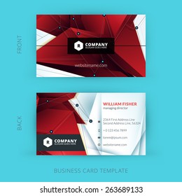 Vector modern creative and clean business card template. Flat design