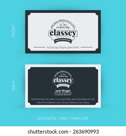 Vector modern creative and clean business card template. Flat design