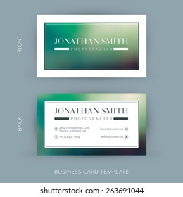 Vector modern creative and clean business card template. Flat design