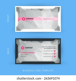 Vector modern creative and clean business card template. Flat design