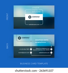 Vector modern creative and clean business card template. Flat design