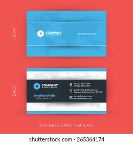 Vector modern creative and clean business card template. Flat design
