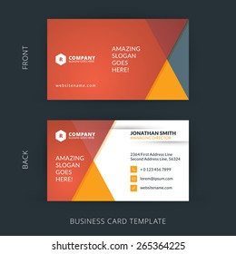 Vector modern creative and clean business card template. Flat design