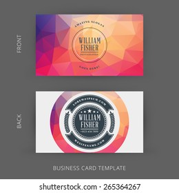 Vector modern creative and clean business card template. Flat design