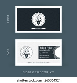 Vector modern creative and clean business card template. Retro design