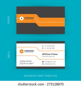 Vector modern creative and clean business card template. Flat design