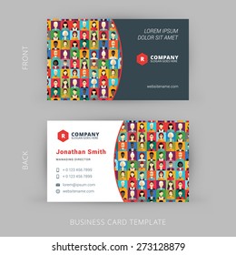 Vector modern creative and clean business card template. Flat design