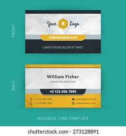 Vector modern creative and clean business card template. Flat design