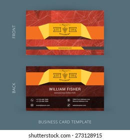 Vector modern creative and clean business card template. Flat design