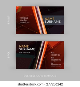 Vector Modern Creative and Clean Business Card Template. Flat Design