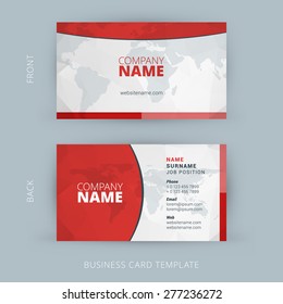 Vector Modern Creative and Clean Business Card Template. Flat Design