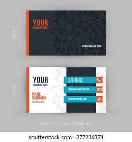 Vector Modern Creative and Clean Business Card Template. Flat Design