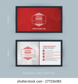 Vector Modern Creative and Clean Business Card Template. Flat Design