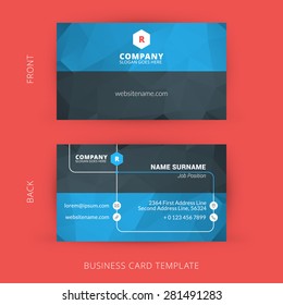 Vector Modern Creative and Clean Business Card Template. Flat Design