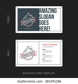 Vector Modern Creative and Clean Business Card Template. Flat Design