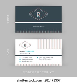 Vector Modern Creative and Clean Business Card Template. Flat Design