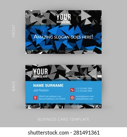 Vector Modern Creative and Clean Business Card Template. Flat Design