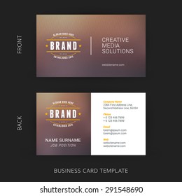 Vector Modern Creative and Clean Business Card Template