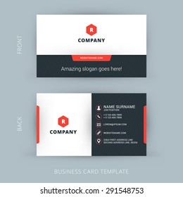 Vector Modern Creative and Clean Business Card Template - Shutterstock ID 291548753