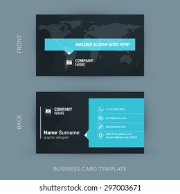 Vector Modern Creative and Clean Business Card Template. Flat Design