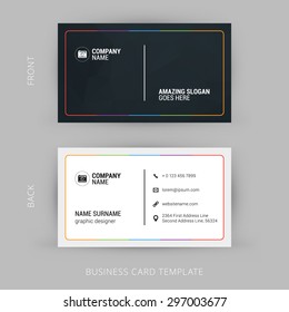 Vector Modern Creative and Clean Business Card Template. Flat Design