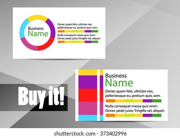 Vector modern creative and clean business card template. Flat design. Letter Logo Corporate Business card. Business card set template. Simple color. Vector illustration.
Multicolored set business card