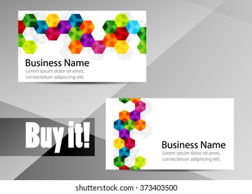 Vector modern creative and clean business card template. Flat design. Letter Logo Corporate Business card. Business card set template. Simple color. Vector illustration.
Multicolored set business card