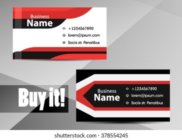 Vector modern creative and clean business card template. Flat design. Letter Logo Corporate Business card. Business card set template. Red color. Vector illustration.
Multicolored set business card