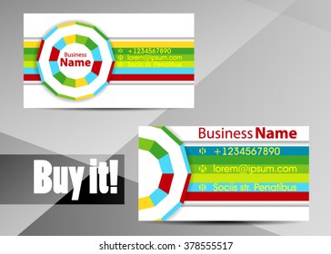 Vector modern creative and clean business card template. Flat design. Letter Logo Corporate Business card. Business card set template. Simple color. Vector illustration.
Multicolored set business card
