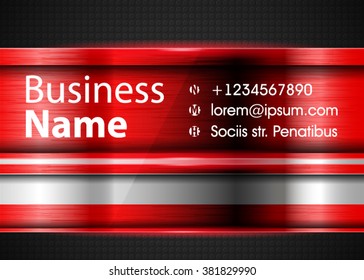 Vector modern creative and clean business card template. Flat design. Letter Logo Corporate Business card. Business card set template. Red color. Vector illustration