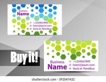 Vector modern creative and clean business card template. Flat design. Letter Logo Corporate Business card. Business card set template. Simple color. Vector illustration.