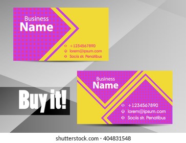 Vector modern creative and clean business card template. Flat design. Letter Logo Corporate Business card. Business card set template. Simple color. Vector illustration.