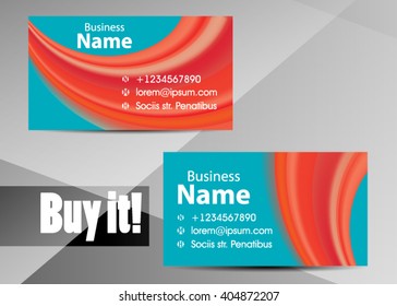 Vector modern creative and clean business card template. Flat design. Letter Logo Corporate Business card. Business card set template. Simple color. Vector illustration.