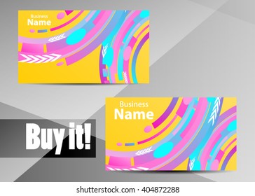 Vector modern creative and clean business card template. Flat design. Letter Logo Corporate Business card. Business card set template. Simple color. Vector illustration.