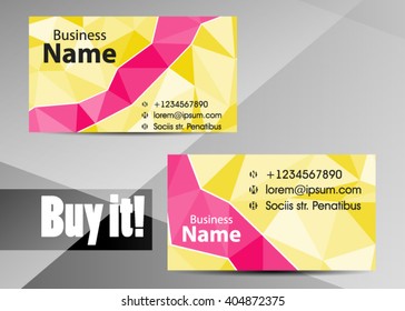 Vector modern creative and clean business card template. Flat design. Letter Logo Corporate Business card. Business card set template. Simple color. Vector illustration.