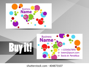 Vector modern creative and clean business card template. Flat design. Letter Logo Corporate Business card. Business card set template. Simple color. Vector illustration.