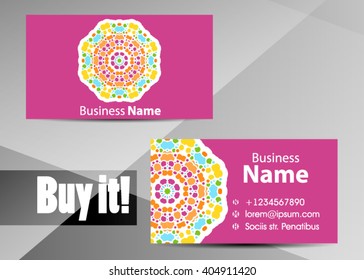 Vector modern creative and clean business card template. Flat design. Letter Logo Corporate Business card. Business card set template. Simple color. Vector illustration.