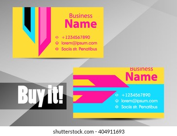 Vector modern creative and clean business card template. Flat design. Letter Logo Corporate Business card. Business card set template. Simple color. Vector illustration.