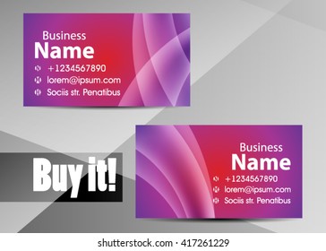 Vector modern creative and clean business card template. Flat design. Letter Logo Corporate Business card. Business card set template. Simple color. Vector illustration.