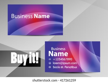 Vector modern creative and clean business card template. Flat design. Letter Logo Corporate Business card. Business card set template. Simple color. Vector illustration.