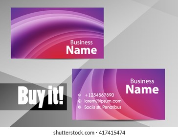 Vector modern creative and clean business card template. Flat design. Letter Logo Corporate Business card. Business card set template. Simple color. Vector illustration.
