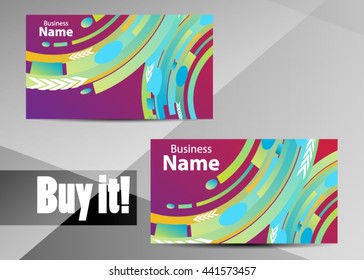 Vector modern creative and clean business card template. Flat design. Letter Logo Corporate Business card. Business card set template. Simple color. Vector illustration.